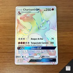 Charizard GX (Secret) 150/147 Burning Shadows Pokemon Rare Brazilian Card NM+ - Image 1