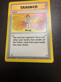 Lass Shadowless 75/102 Base Set Rare 1999 Pokemon Card - NM Near Mint - Image 1
