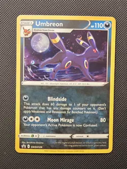 Pokemon TCG Umbreon SWSH129 Holo Black Star Promo Card - Image 1