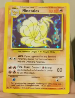 Ninetales 12/102 Base Set Holo Rare Pokemon Card Nintendo TCG WOTC LP - Image 2