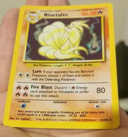 Ninetales 12/102 Base Set Holo Rare Pokemon Card Nintendo TCG WOTC LP - Image 3