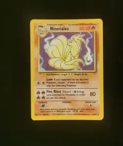 Ninetales 12/102 Base Set Holo Rare Pokemon Card Nintendo TCG WOTC LP - Image 4