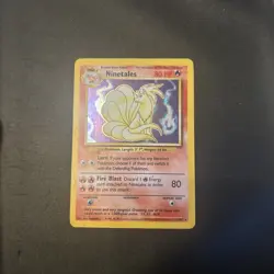 Ninetales Holo WOTC Pokemon Card 12/102 Base Set Rare, Vintage 1999 HP - Image 1