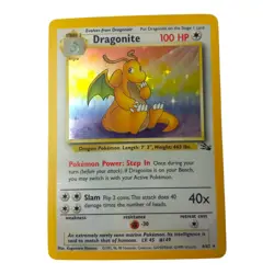 Dragonite 4/62 Holo Rare Fossil Set WOTC Pokemon TCG Card Stahe 2 MP - Image 1