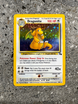 Pokemon TCG Cards Dragonite 4/62 Fossil Holo Rare - Image 1