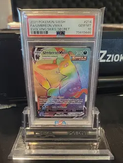 Pokemon Umbreon VMAX Evolving Skies Secret Rare Full Art #214 PSA 10 Gem Mint - Image 1