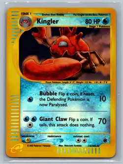 Pokemon TCG Kingler #15/165 REVERSE Holo Foil Rare READ Expedition - Image 1