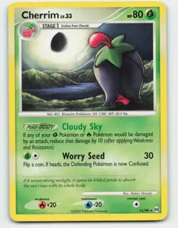 2009 Pokemon, Arceus, #15/99 Cherrim, Rare - Image 1