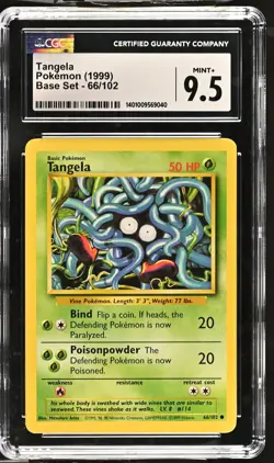 1999 Pokemon Tangela Base Set #66/102 CGC 9.5 - Image 1