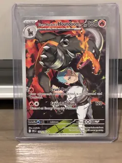 Pokemon TCG Destined Rivals Team Rocket's Houndoom 191/182 Illustrator Full Art - Image 1