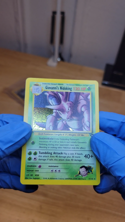 2000 Pokemon Gym Challenge Giovanni's Nidoking 7/132 Holo LP - Image 2