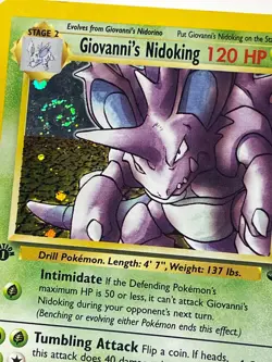 Pokemon Giovanni's Nidoking 1st Edition Gym Challenge Holo 7/132 - LP - Image 4
