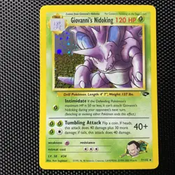 Giovanni’s Nidoking 7/132 2000 Pokemon Gym Challenge Holo Rare Lp+ - Image 1