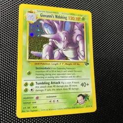 Giovanni’s Nidoking 7/132 2000 Pokemon Gym Challenge Holo Rare Lp+ - Image 2