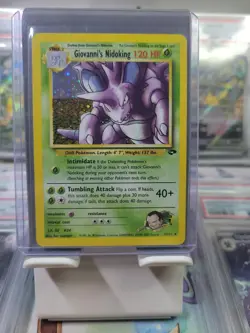 Pokemon TCG Giovanni's Nidoking Gym Challenge Holo Card 7/132 LP - Image 1