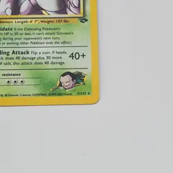 Pokemon TCG Giovanni's Nidoking Gym Challenge Holo Card 7/132 LP - Image 4