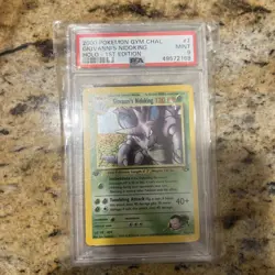Pokemon TCG Gym Challenge 2000 Giovanni's Nidoking 7/132 LP Holo Rare - Image 1