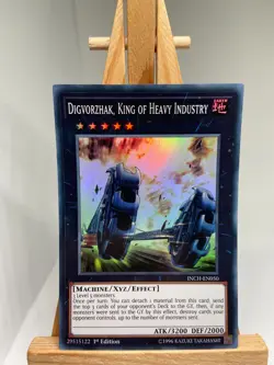 Digvorzhak, King Of Heavy Industry - Super Rare 1st Edition INCH-EN050 NM YuGiOh - Image 1