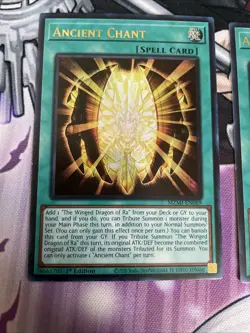 Yugioh Ancient Chant MZMI-EN069, LED7-EN004 1st Ed UR “(x3) Ra Deck Support” - Image 4