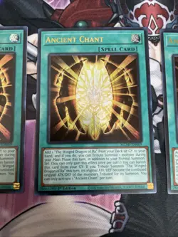 Yugioh Ancient Chant MZMI-EN069, LED7-EN004 1st Ed UR “(x3) Ra Deck Support” - Image 5