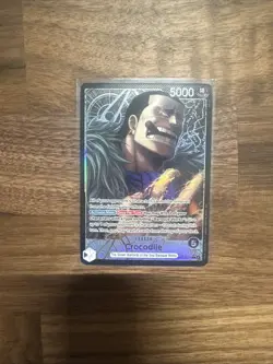One Piece Crocodile OP14-079 Leader Alt Art The Azure Sea’s Seven - Image 1