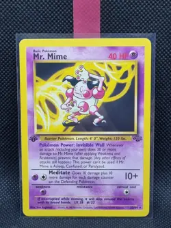 Pokemon Card - 1st Edition Jungle Mr Mime 22/64 Non-Holo Rare - Near Mint - Image 1