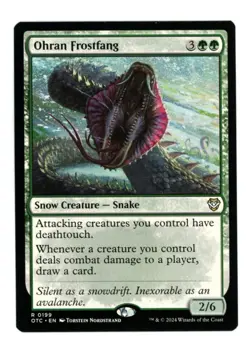 MTG Commander Outlaws of Thunder Junction Ohran Frostfang #199 Rare NM AD91 - Image 1