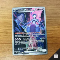 Team Rocket's Mewtwo EX 231/182 Destined Rivals Brazilian Pokemon Card Mint NM+ - Image 1