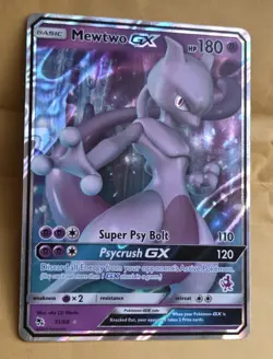 Mewtwo GX 31/68 - Hidden Fates - Full Art Holo Pokemon Card - Near Mint (NM) - Image 1