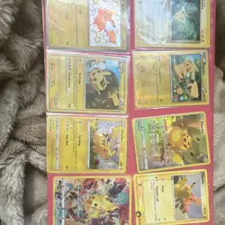 Pokemon Pikachu 8 Card Lot TCG Regular & Holo English Collectible Cards - Image 1