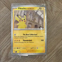 Pokemon Pikachu At The Museum x Natural History London Jumbo Card - Sealed - Image 1