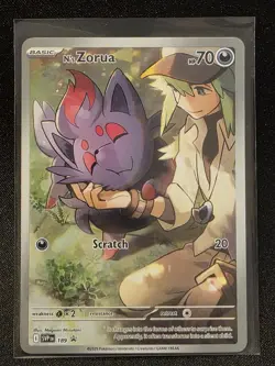 Pokemon Journey Together Black Star Promo Card N's Zorua #189 F/A MINT - Image 1
