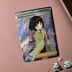 Pokemon Erika's Invitation Full Art Holo Super Rare 196/165 Sv2a Card 151 TCG - Image 2