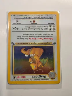 Pokemon TCG Fossil Dragonite Holo Card #4/62 First Edition - Image 2