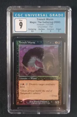 Mtg Trench Wurm (CGC) 9 Invasion Foil [2000] - Image 1
