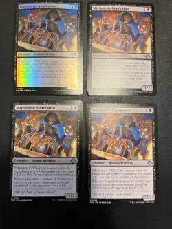 MTG- Marionette Apprentice x4 - MH3 (One is FOIL) - Image 1