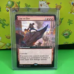MTG City on Fire NM - Extended Art - March of the Machine, English 363 - Image 1