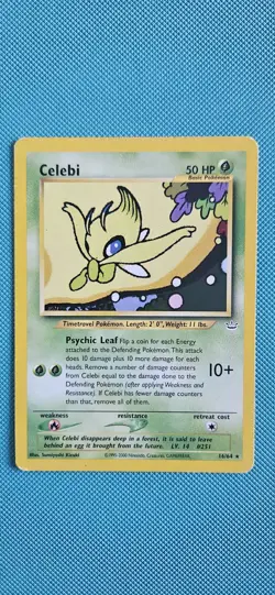 Pokemon TCG Neo Revelation 2001 Celebi Card 16/64 Non-Holo Rare, LP/NM Condition - Image 1