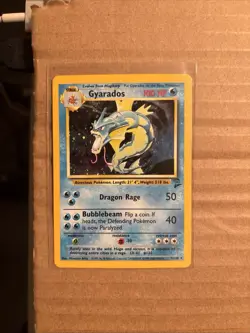 Gyarados Holo Rare 7/130 Base Set 2 Pokemon Card WOTC - Image 1