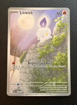 2025 Pokemon SV White Flare Litwick Illustration Rare #101/086 - Image 1