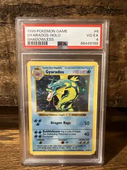 1999 Pokemon Game Gyarados-holo Shadowless - Image 1