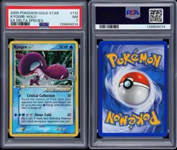 2005 POKEMON GOLD STAR KYOGRE-HOLO EX DELTA SPECIES PSA #112 NM 7 - Image 3
