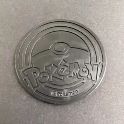 Pikachu Coin 2” Token Silver Plastic Black Pokemon TCG - Image 2