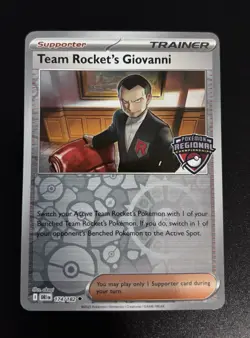 Pokemon TCG Team Rockets Giovanni 174/182 Regional Championship Promo - Image 1