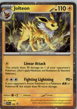 Jolteon - (Cosmos Holo) 169 Holo Rare SV: Scarlet & Violet Promo Cards NM - Image 1