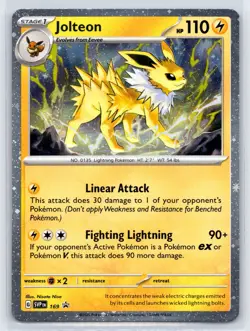 Pokemon NM Holo Jolteon - (Cosmos Holo) 169 Rare SV: Scarlet & Violet Promo Card - Image 1