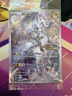 N's Reshiram Journey Together Stamped 167/159 Sealed Pokemon TCG Card - Image 1