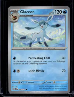 2025 Pokemon SV Prismatic Evolutions Glaceon Reverse Holo Master Ball #025/131 - Image 1