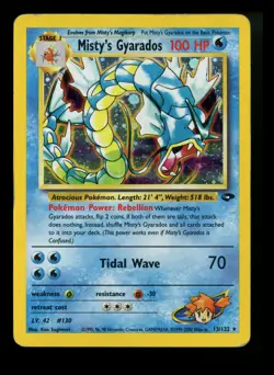 #6 Misty's Gyarados 13/132 Gym Challenge 2000 Holo Rare WOTC Pokemon - Image 1