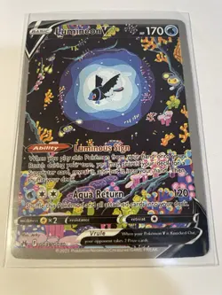 2023 POKEMON SWORD AND SHIELD CROWN ZENITH GG39 FULL ART/LUMINEON V ULTRA RARE - Image 3